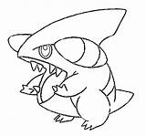 Pokemon Coloring Garchomp Pages Gible Coloriage Pokémon Color Printable Carchacrok Morning Kids Drawings sketch template