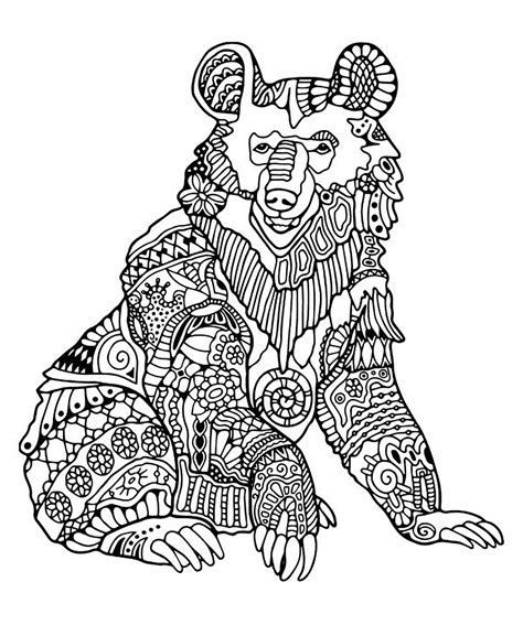 bear  bears adult coloring pages