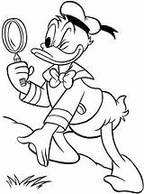 Detective Donald Duck Coloring Netart sketch template