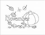 Coloring November Pages Month Printable Calendar Color Fall Colouring Months Sheets Kids Leehansen Parenting Printables Calendars Letters Bubble Year Harvest sketch template