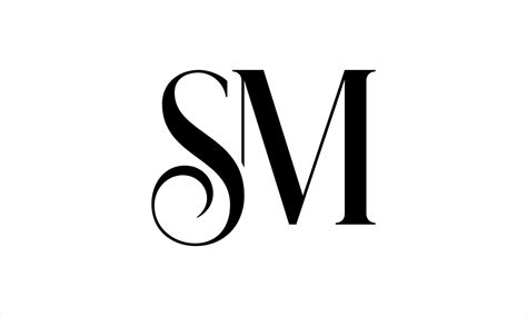 sm logo design initial sm letter logo icon design vector pro vector