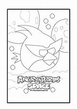 Angry Birds Space Bird Coloring Pages Red Colouring Papercraft sketch template