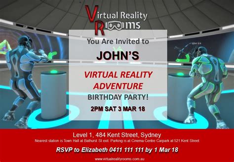 birthday party venue sydney virtual reality birthdays