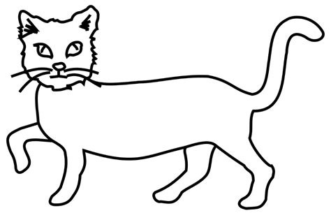 high quality cat clipart coloring page transparent png images