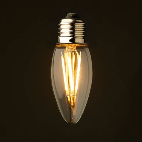watt dimmable filament led  candle bulb
