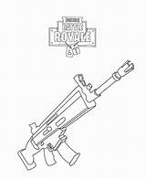 Fortnite Coloring Pages Printable Scar Shotgun Heavy Print Info Px Resolution Original Size sketch template