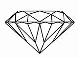 Diamond Ring Line Coloring Drawing Clipart Shape sketch template