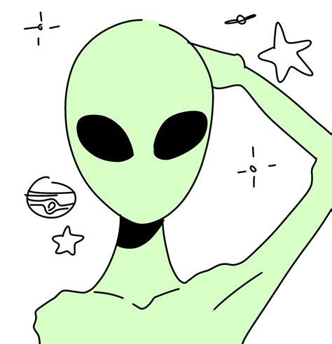 simple alien drawing    clipartmag
