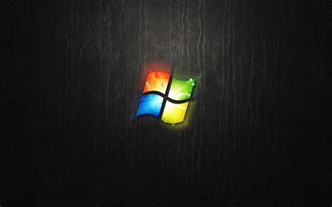 leather computers dark windows  microsoft glow logos