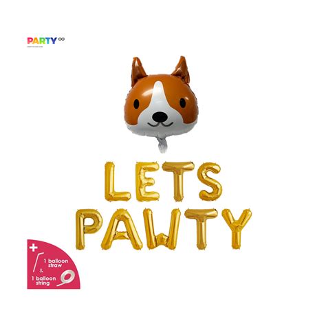 lets pawty balloon banner partyeight