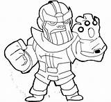 Thanos Tsgos Avengers sketch template