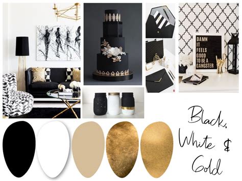 Black And Gold Color Palette For Stunning Home Decor