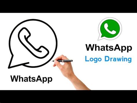 draw whatsapp logo whats app logo drawing easy step  step whatsapp logo drawing