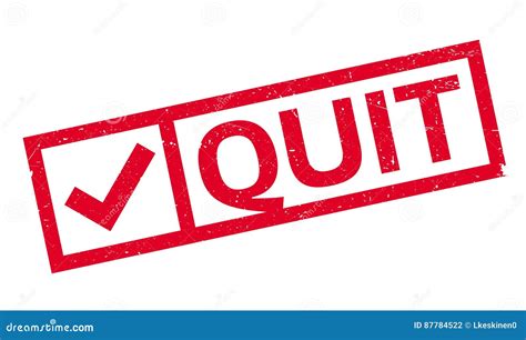 quit rubber stamp stock vector illustration  giving