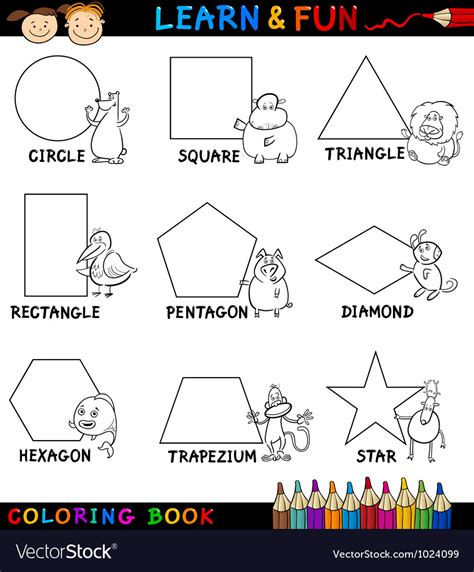 basic shapes  animals  coloring royalty  vector