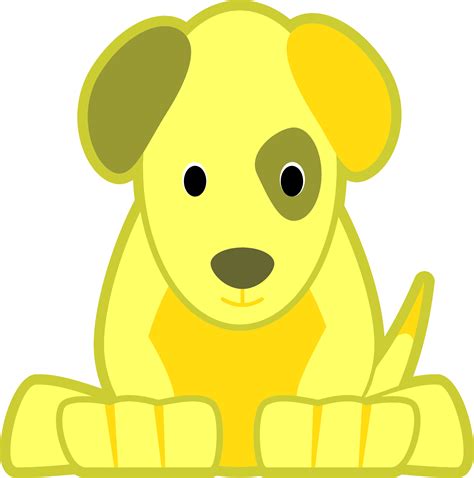 clipart yellow dog