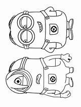 Coloring Pages Minions Despicable Minion Colouring Kids Stuart Dave Printable Birthday Color Fun Eyed Happy Drawing Challenge Marker Skinny Small sketch template