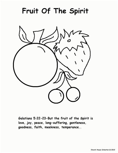 craftsmanship fruit   spirit coloring page  preschoolers