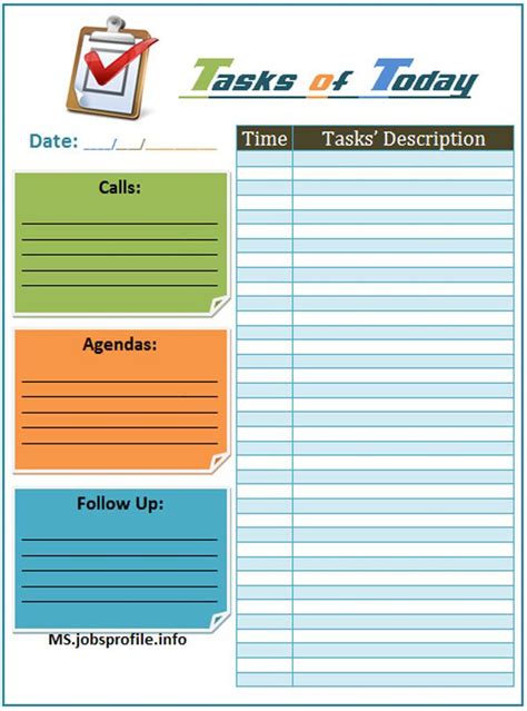 daily task list template daily planners pinterest
