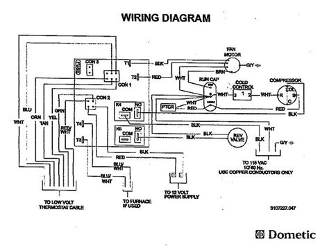 coleman rv air conditioner wiring diagram
