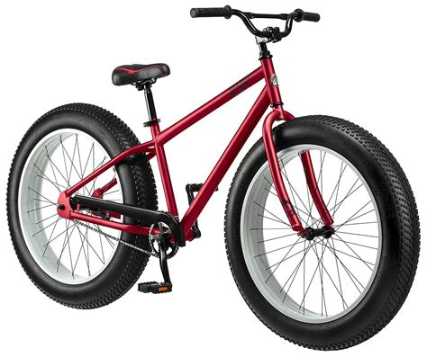 mongoose beast mens fat tire bike red pickup  mongoose bikes