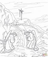 Tomb Coloring Empty Pages Jesus Clipart Printable Drawing Color sketch template
