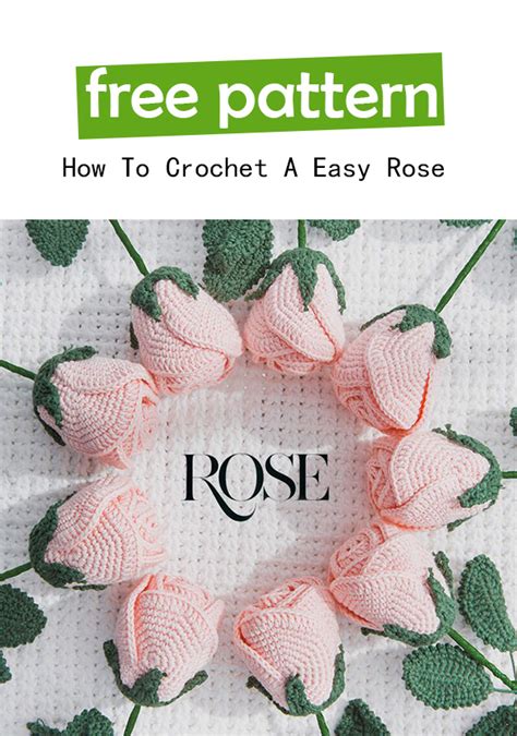 easy crochet rose  pattern