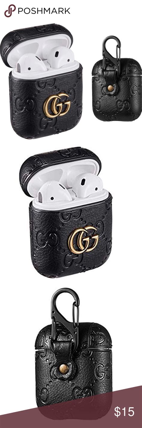 black shockproof airpod headphone case gucci airpod case gucci monogram headphone case