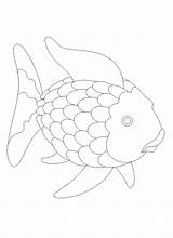 Fish Rainbow Outline Template Coloring Printable Paper Clipart Cutouts Tissue Cute Craft Colored Use Watered Glue Down Cliparts Ocean Clip sketch template