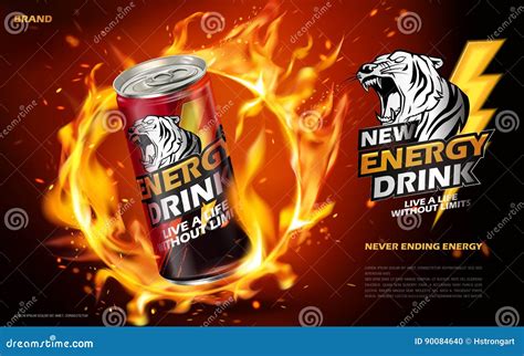 energy drink ad stock vector illustration  cartoon