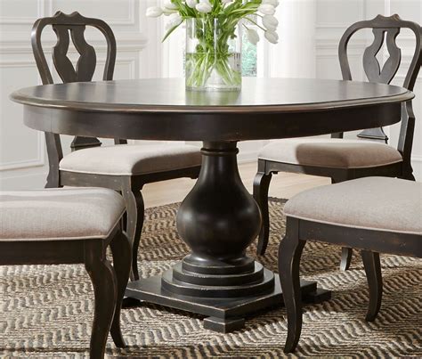 liberty chesapeake antique black extendable  dining table