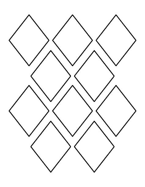 diamond pattern   printable outline  crafts stencils