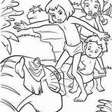 Jungle Mowgli Shanti Ranjan Coloring Pages Book Hellokids Baloo Disney Playing Kids sketch template