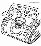 Coloring Pages Furby Furbies Sheets Color Cartoon Printable Kids Character Found Book Print Back sketch template