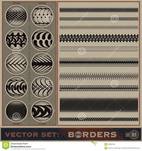 bordersset stock vector illustration  decorative