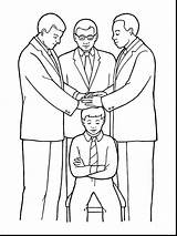 Lds Coloring Confirmation Pages Boy Missionary Drawing Primary Confirmed Priesthood Being Symbols Clipart Young Holy Laying Hands Little Jesus Book sketch template