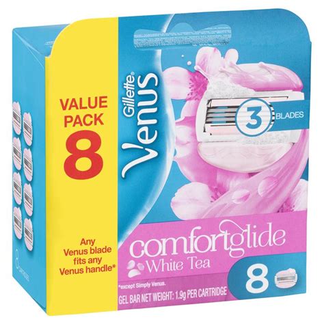 buy gillette venus comfort glide white tea cartridges  pack
