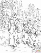 Coloring Jesus Woman Well Samaritan Pages Isaac Clipart Bible Drawing Kids Printable Sunday Main School sketch template