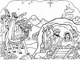Coloring Pages Nativity Scene Line Drawing Color Printable Christmas Drawings Adults Colouring Manger Kids Preschoolers Simple Print Getdrawings Getcolorings Paintingvalley sketch template
