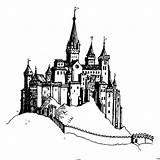 Burg Praechtige Phantasie Malvorlage sketch template