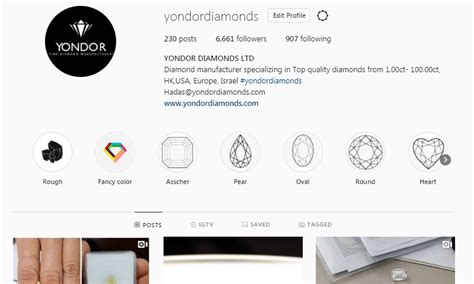 Follow Us On Instagram Yondor Diamonds