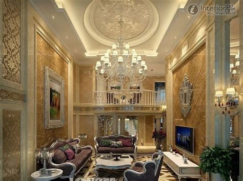 luxury modern living room with stunning ceiling design