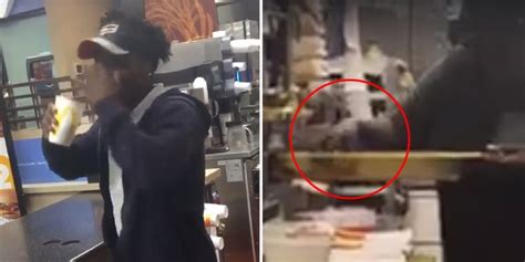 Mcdonald S Employee Caught On Film Daring Co Worker To Drink Alleged