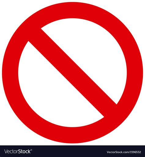 Prohibited Sign Royalty Free Vector Image Vectorstock