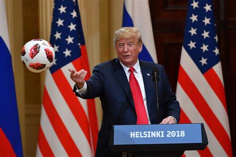 putin gave trump  soccer ball   world cup gesture trump tossed