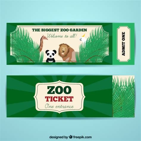 printable zoo ticket template