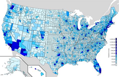 United States County Level Population 2012 By