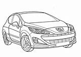 Peugeot Coloring 308 Pages Gt Drawing Printable Sketch Cars Categories Skip Main 2009 sketch template