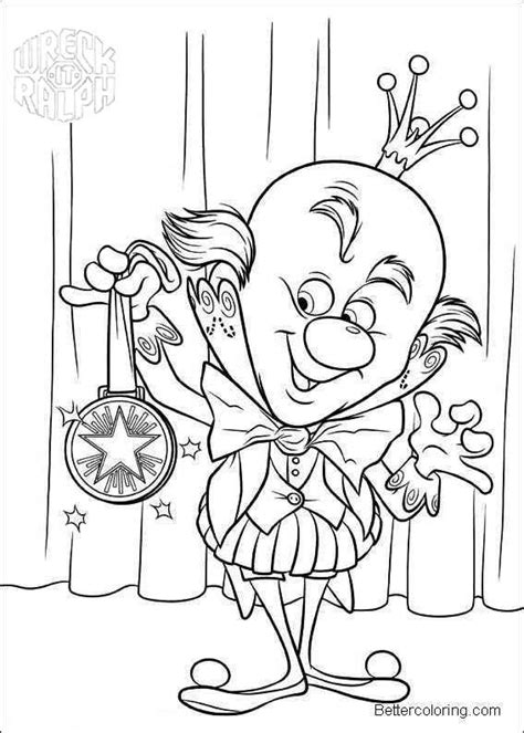 king candy  wreck  ralph coloring pages  printable coloring