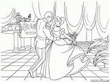Cinderella Prince Coloring Dancing Wedding sketch template